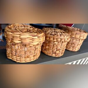 Soft Wicker Basket, Set of 3